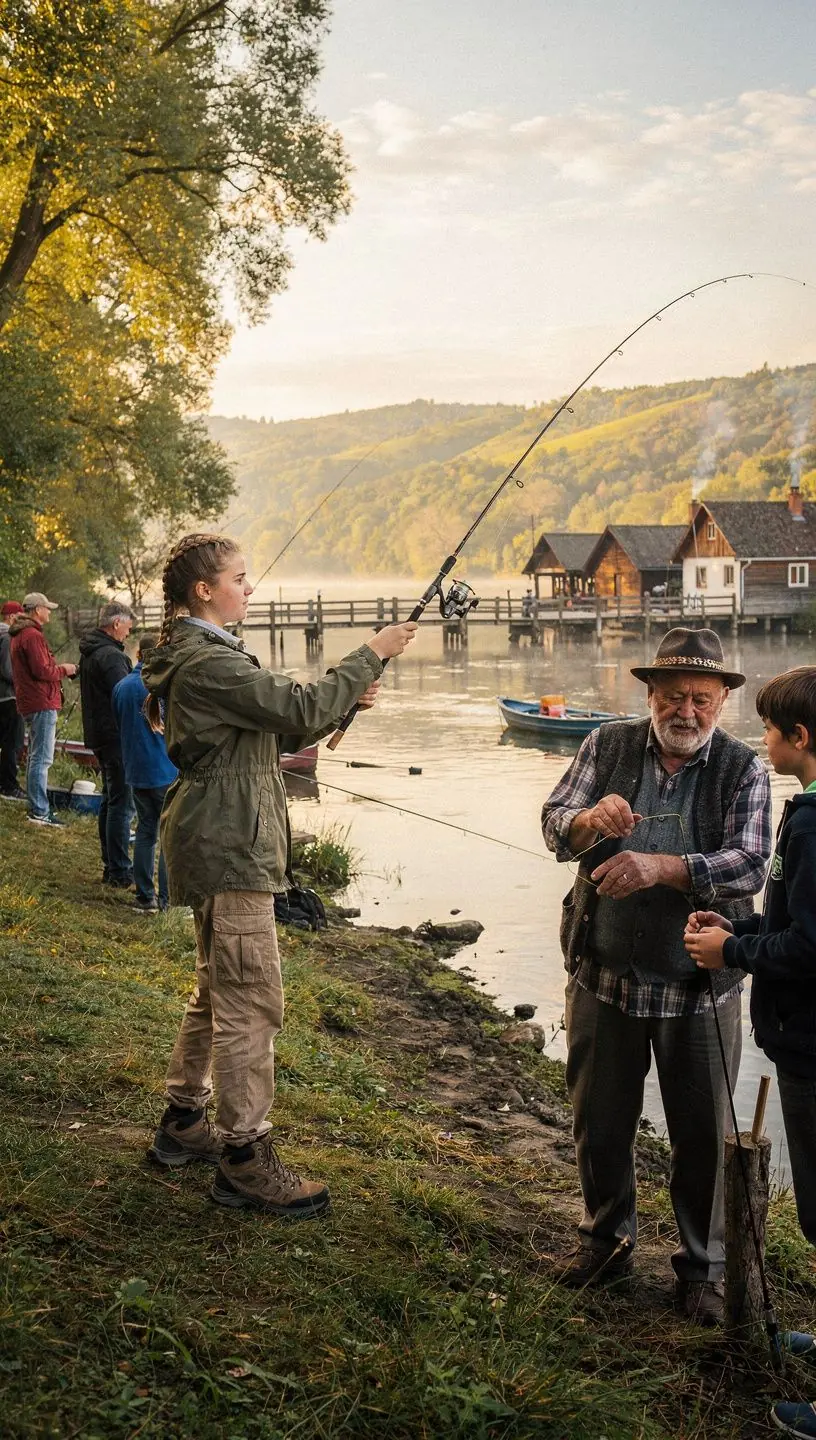 Különböző horgászfelszerelések, amelyek a sikeres horgászathoz szükségesek.