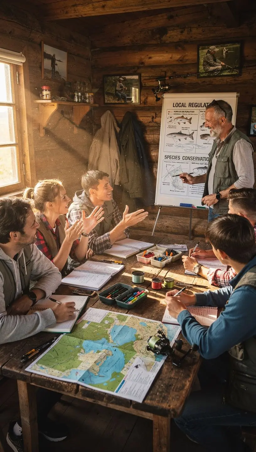 Online horgászképzés, amely során a tanulók megtanulják a horgászat alapjait és fortélyait.