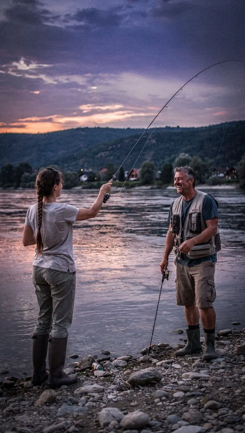 Online horgászképzés, amely során a tanulók megtanulják a horgászat alapjait és fortélyait.